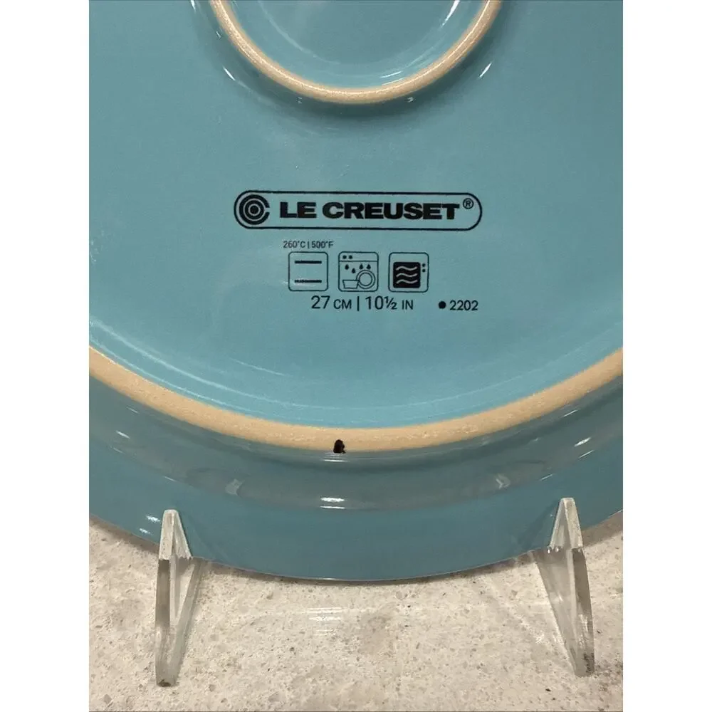 LE CREUSET 10.5” CARIBBEAN Blue 27cm Vancouver Dinner Plate Turquoise NEW